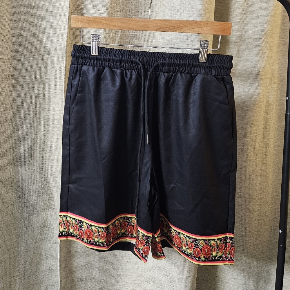 Mens floral trim festival set shirt & shorts size s - Picture 2 of 3